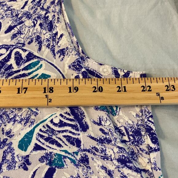 Soft As a Grape Cape Cod Tropical Fish Knit Shift Dress Size Large - Picture 5 of 7